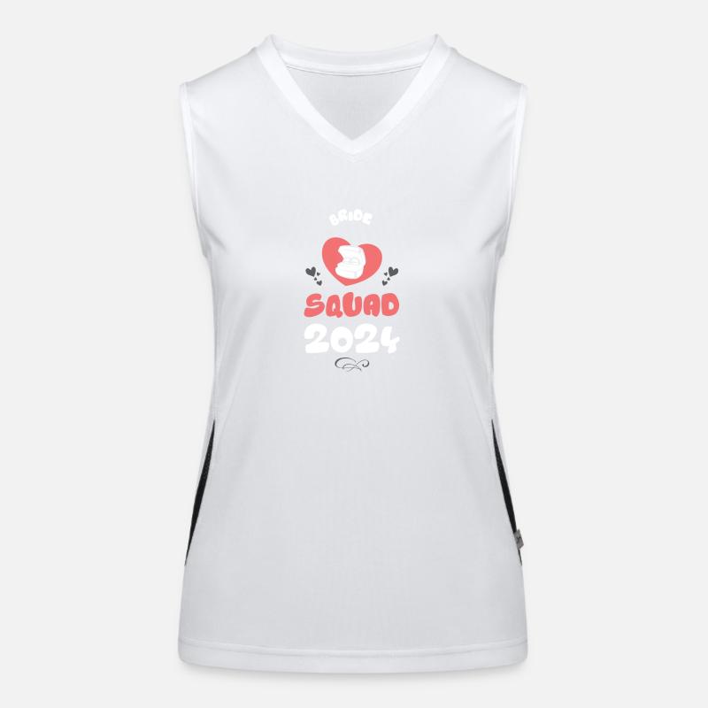 Bride Squad 2024 Team Herz Funktionelles Kontrast-Tank Top für Frauen
