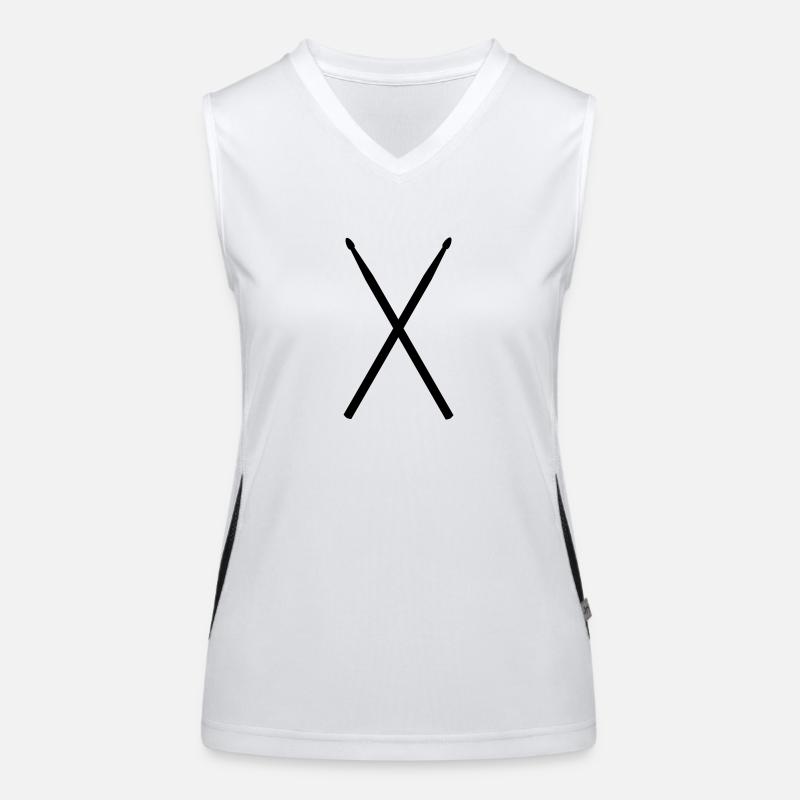 Drumsticks-drum poles for drummers Women's Functional Contrast Tank Top