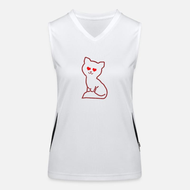 Chat du cœur Débardeur respirant contrasté Femme