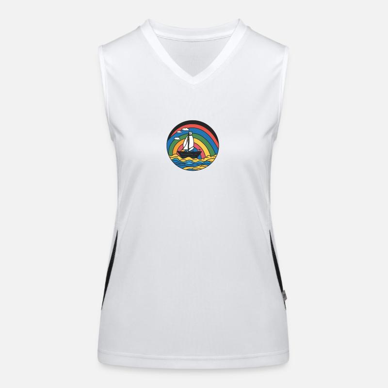 Segeln mit der LGBTQAI+ Community Funktionelles Kontrast-Tank Top für Frauen