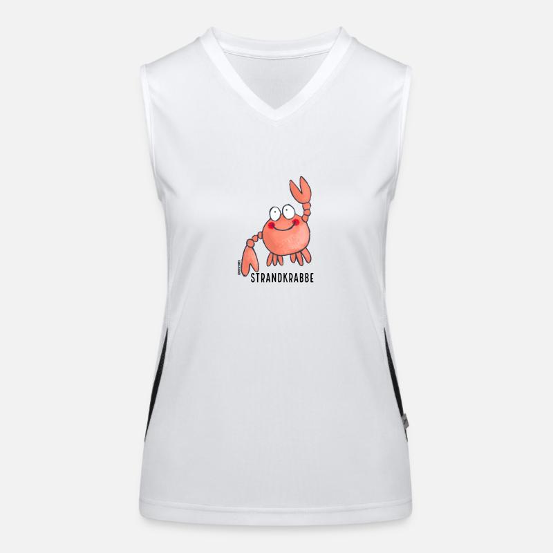 Strandkrabbe Funktionelles Kontrast-Tank Top für Frauen