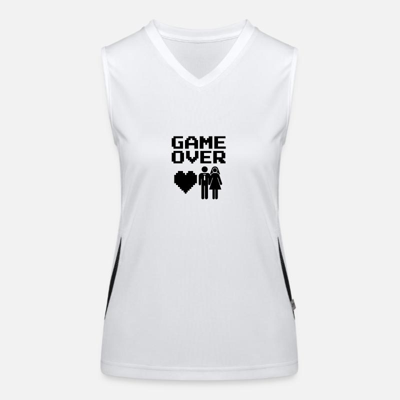 Game Over Funktionelles Kontrast-Tank Top für Frauen