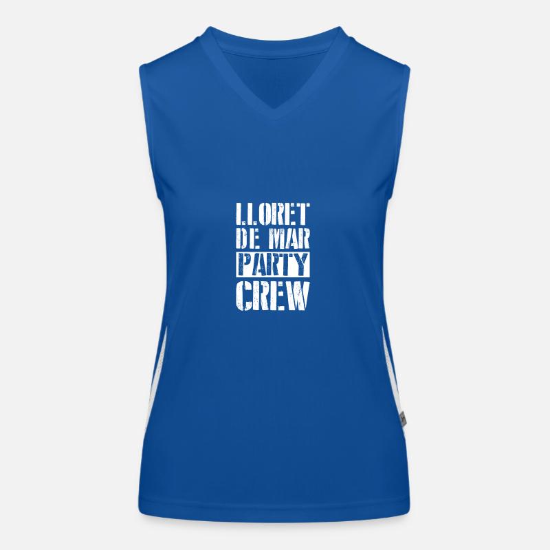 Lloret De Mar Party Crew Funktionelles Kontrast-Tank Top für Frauen