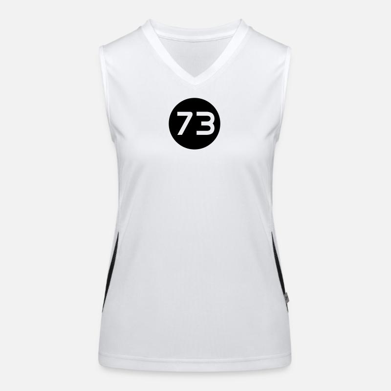 73 - Women's Functional Contrast Tank Top - white/black
