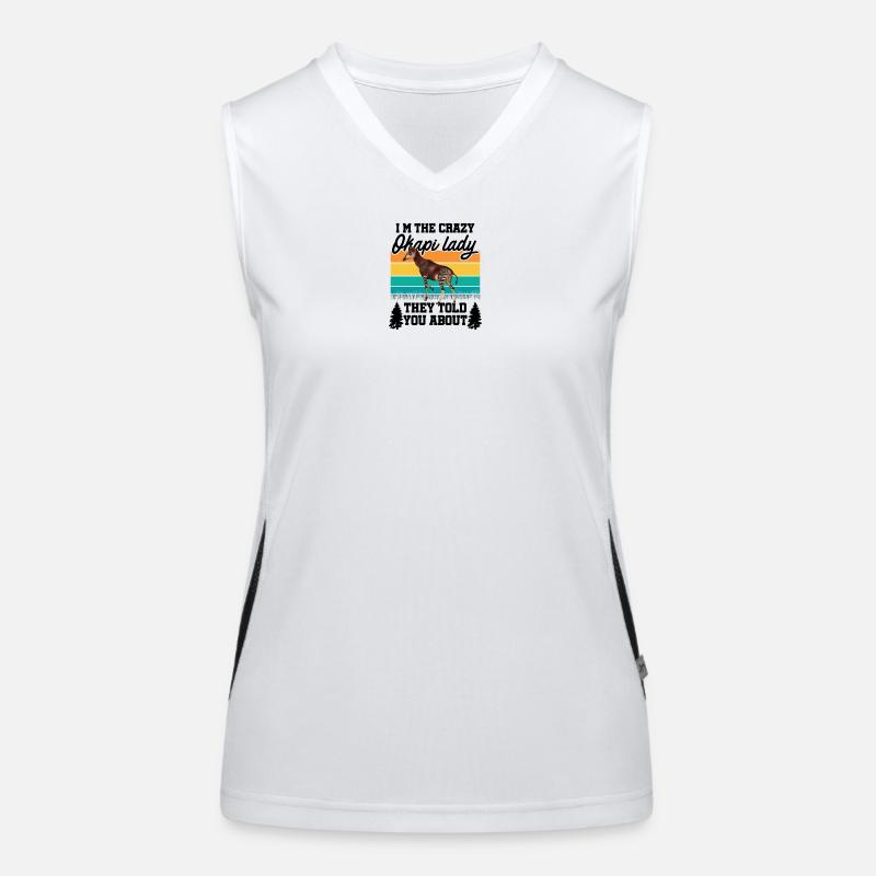 Ich bin die verrückte Okapi Lady Funktionelles Kontrast-Tank Top für Frauen