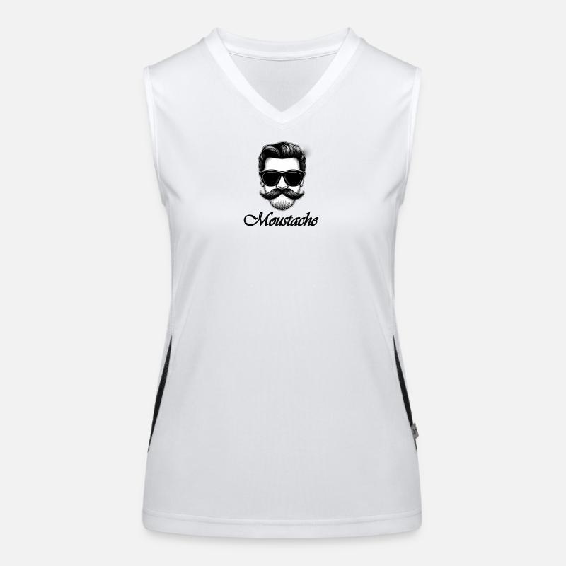 Moustache Débardeur respirant contrasté Femme