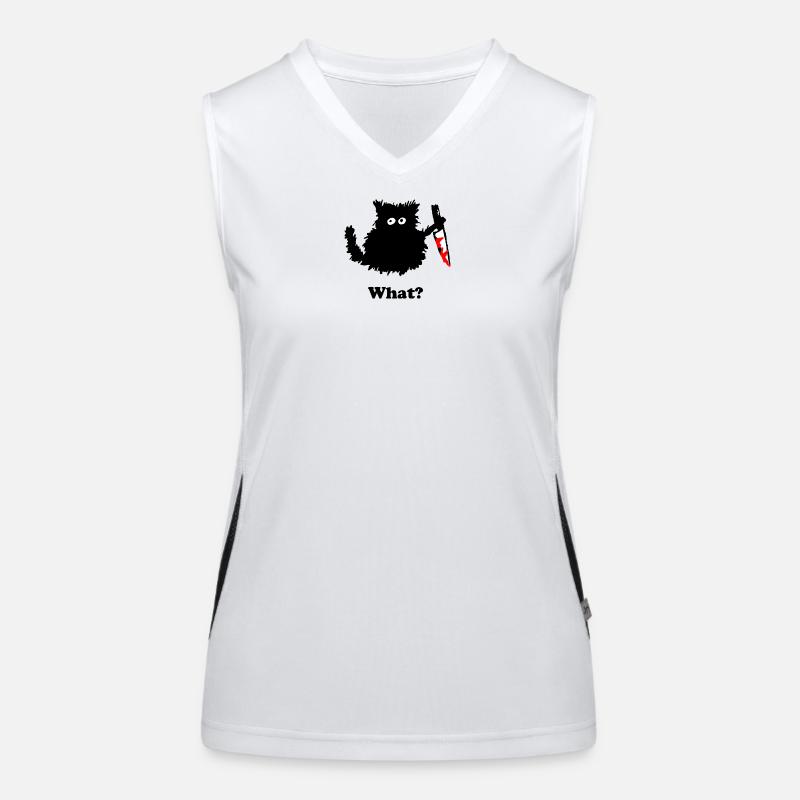 Murder Kitten Sticker Women's Functional Contrast Tank Top