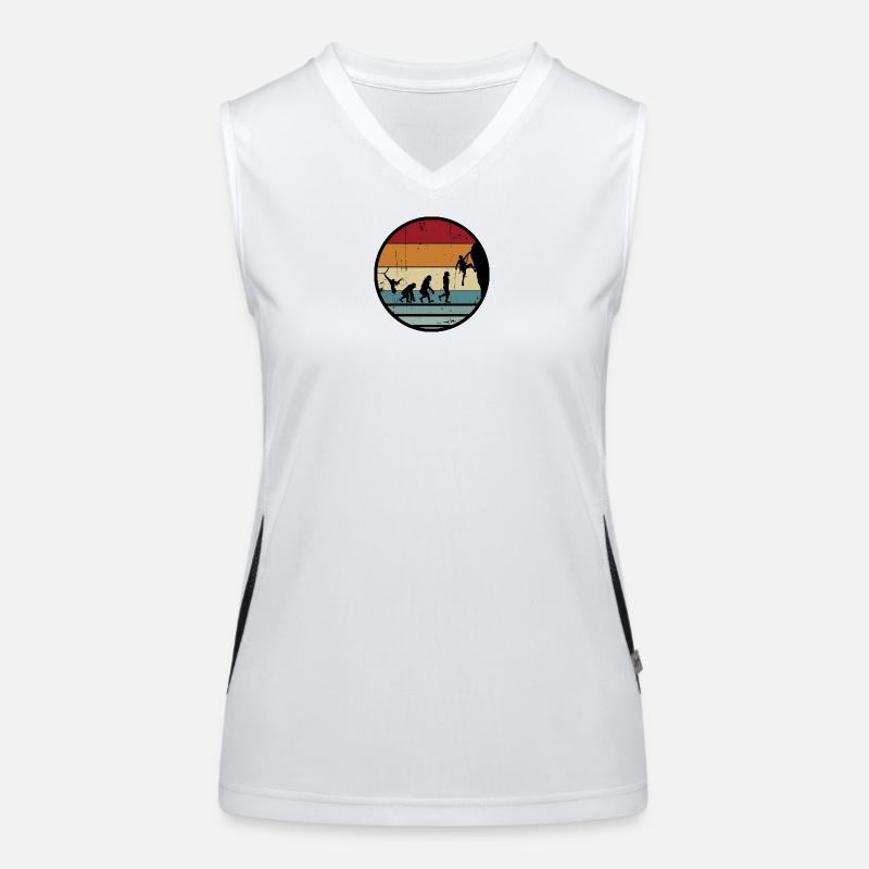 Evolution Climber Retro Kreis Funktionelles Kontrast-Tank Top für Frauen