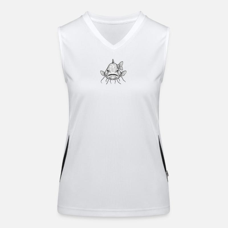 Lugubre poisson-chat expression de poisson Brombachsee Débardeur respirant contrasté Femme