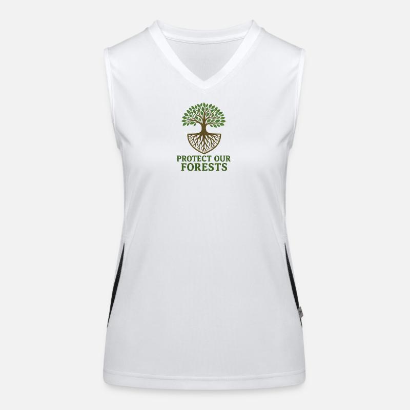 Arbre de vie Conception éco-consciente Débardeur respirant contrasté Femme