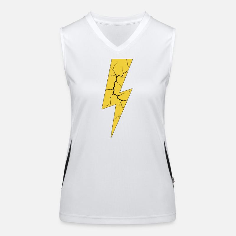 Blitz Blitzschlag Gewitter Strom Sturm Funktionelles Kontrast-Tank Top für Frauen