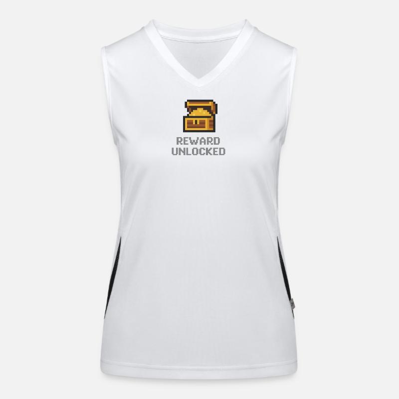 Récompense du coffre de pixels débloquée Débardeur respirant contrasté Femme