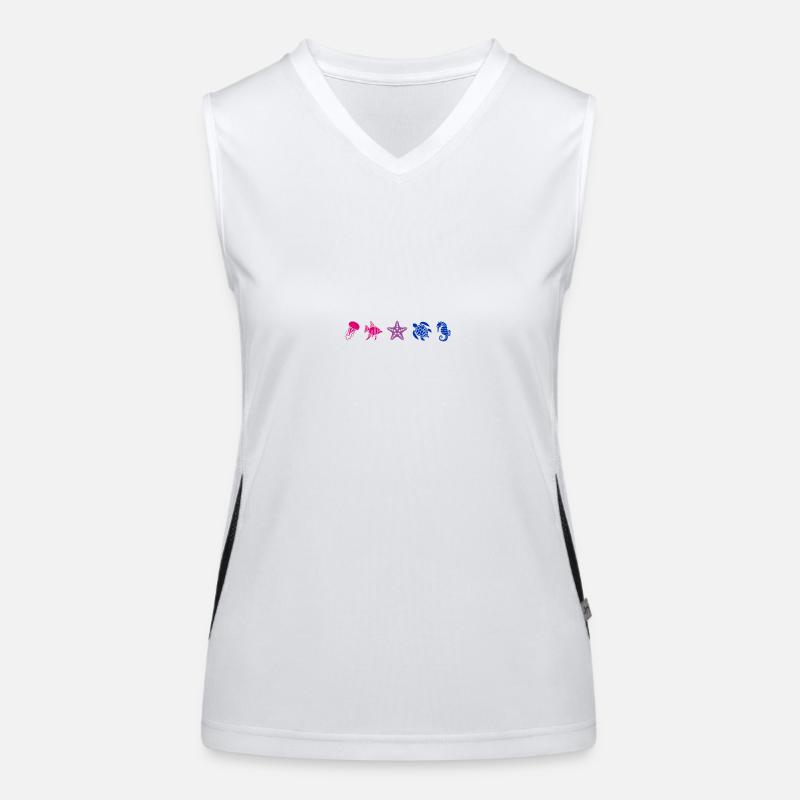 Subtle Pride Sea Creatures Beach Summer Funktionelles Kontrast-Tank Top für Frauen