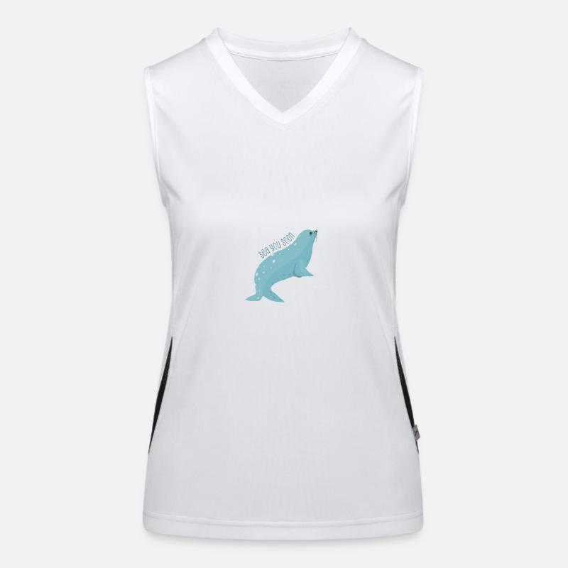 Meerestiere Funktionelles Kontrast-Tank Top für Frauen