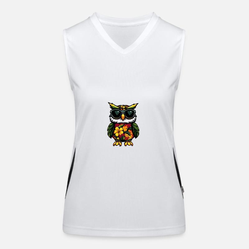 Eule Comic Urlaub Funktionelles Kontrast-Tank Top für Frauen