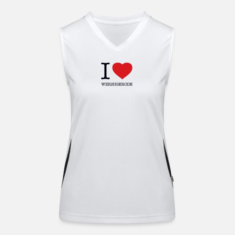 I LOVE WERNIGERODE Funktionelles Kontrast-Tank Top für Frauen