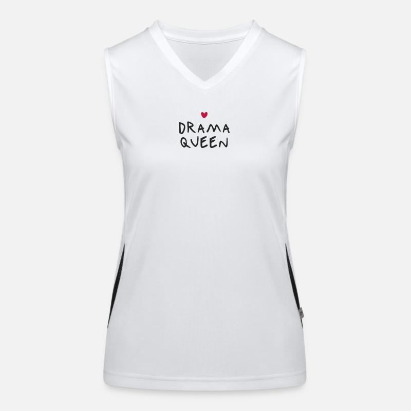 Queen Drama - Women's Functional Contrast Tank Top - white/black
