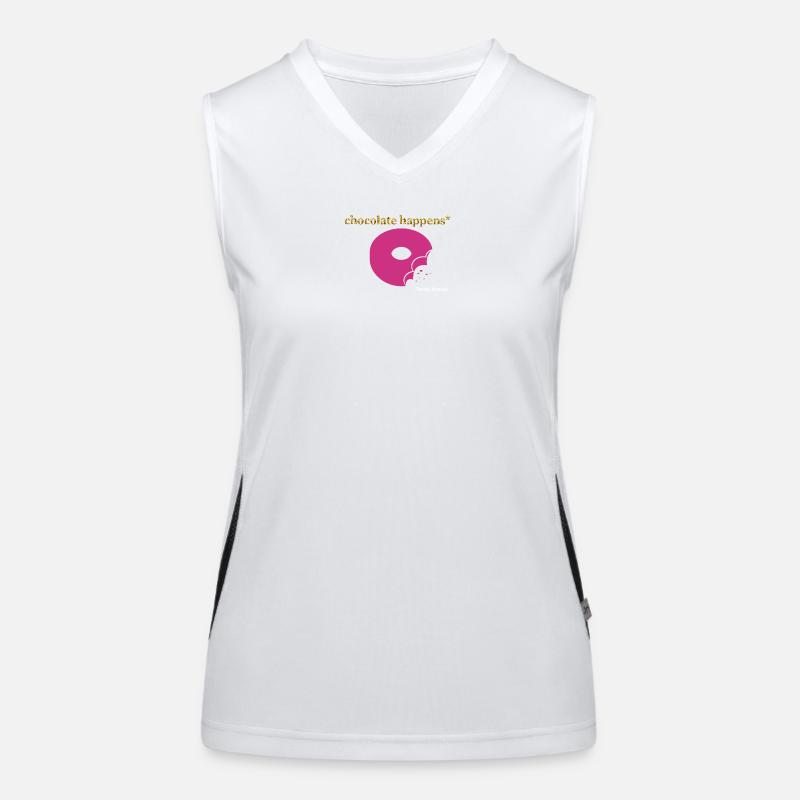 Chocolate Happens Funktionelles Kontrast-Tank Top für Frauen