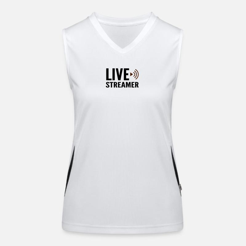 Streamer live streamer - Women's Functional Contrast Tank Top - white/black