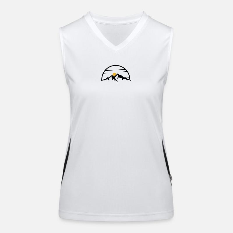Minimaler Goldener Bogen-Sonne Funktionelles Kontrast-Tank Top für Frauen