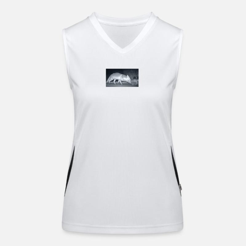 Night Fox Hedgehog Encounter Women's Functional Contrast Tank Top