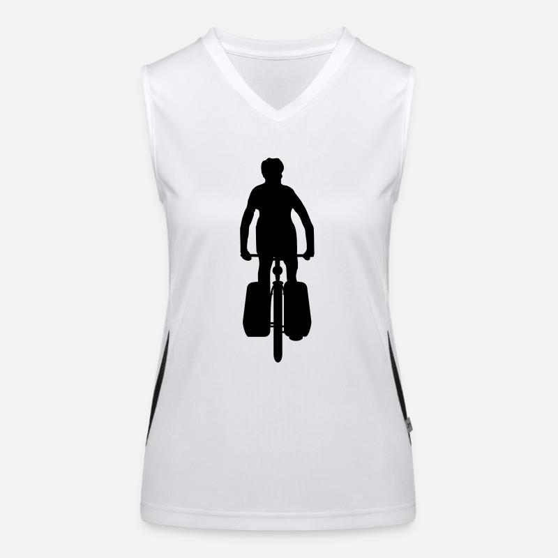 Radfahrer Funktionelles Kontrast-Tank Top für Frauen