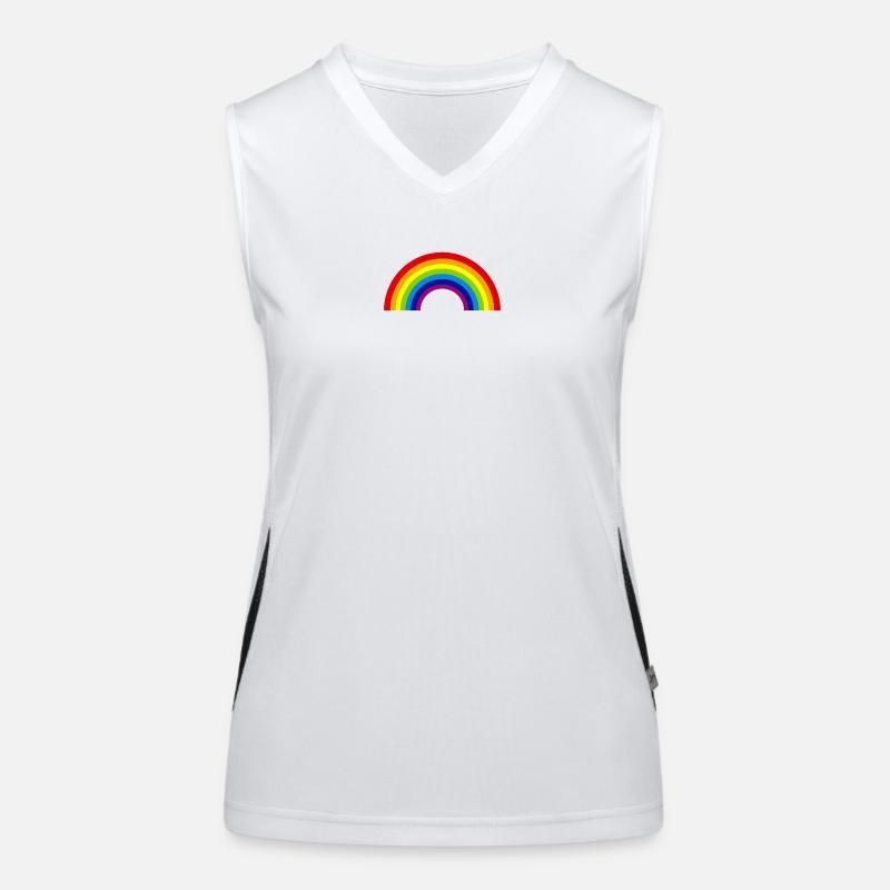 regenbogen Funktionelles Kontrast-Tank Top für Frauen