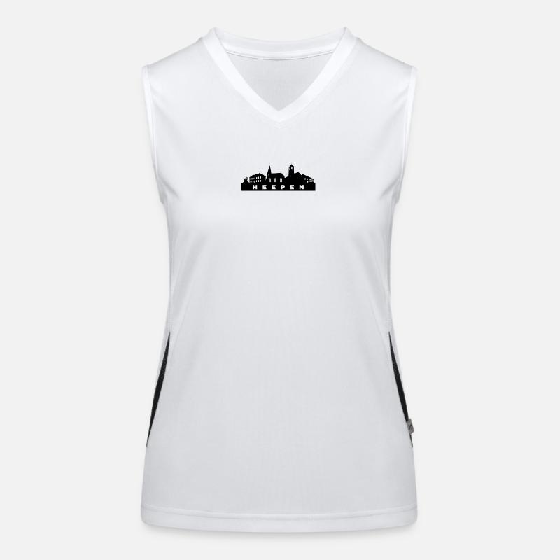 Heepen Skyline Bielefeld Amt Vogtei Kirchen Women's Functional Contrast Tank Top