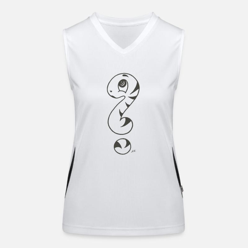 Question mark snake Women's Functional Contrast Tank Top