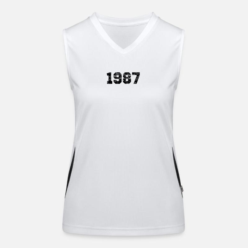 1987 Funktionelles Kontrast-Tank Top für Frauen