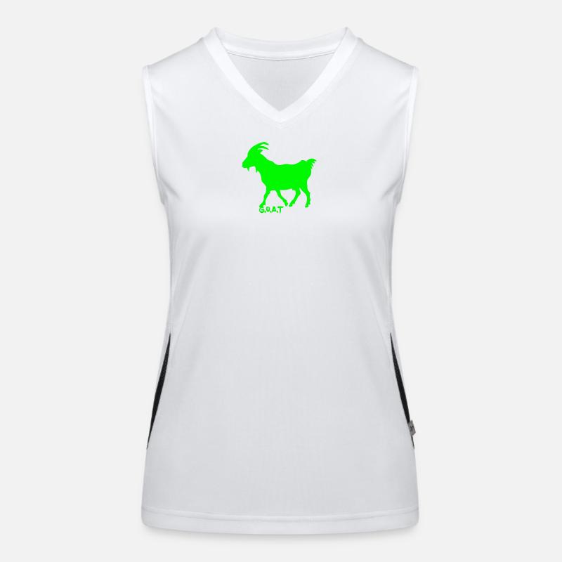Ziege neon grün Funktionelles Kontrast-Tank Top für Frauen