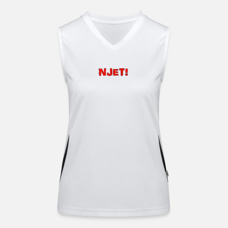 Njet! No In Russian Language Simple But Cool Women's Functional Contrast Tank Top