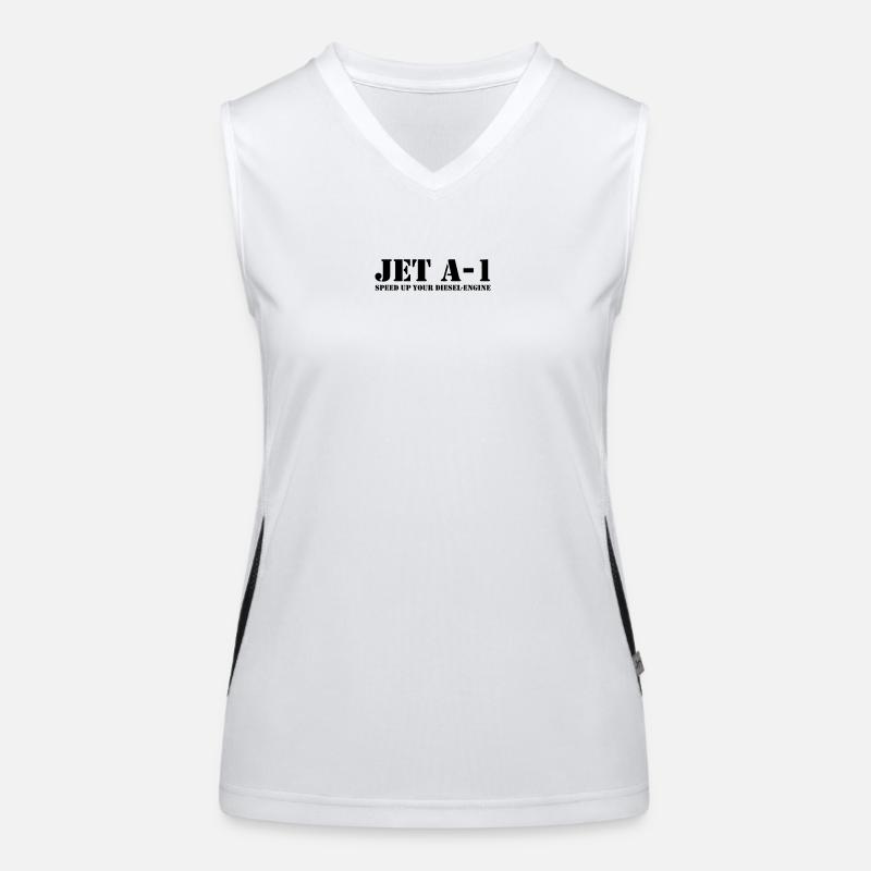 Jet A-1 diesel Funktionelles Kontrast-Tank Top für Frauen