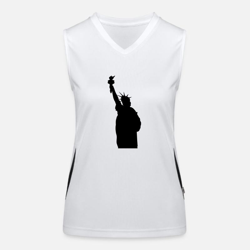 Freiheitsstatue Silhouette Funktionelles Kontrast-Tank Top für Frauen