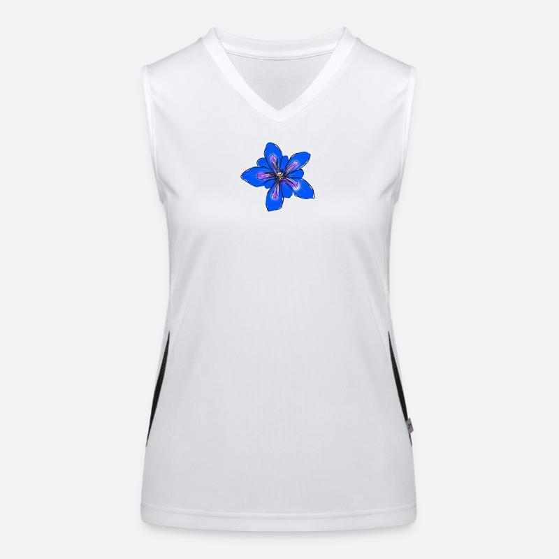 Gentian, Flower Women's Functional Contrast Tank Top