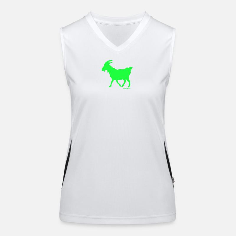 G.O.A.T. Ziege Sündenbock grün neon Funktionelles Kontrast-Tank Top für Frauen