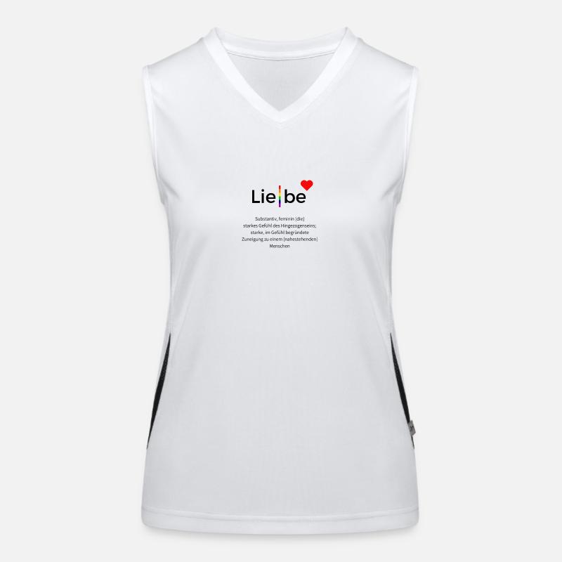 Liebe Funktionelles Kontrast-Tank Top für Frauen