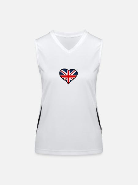 Union Jack - Women's Functional Contrast Tank Top - white/black - Front