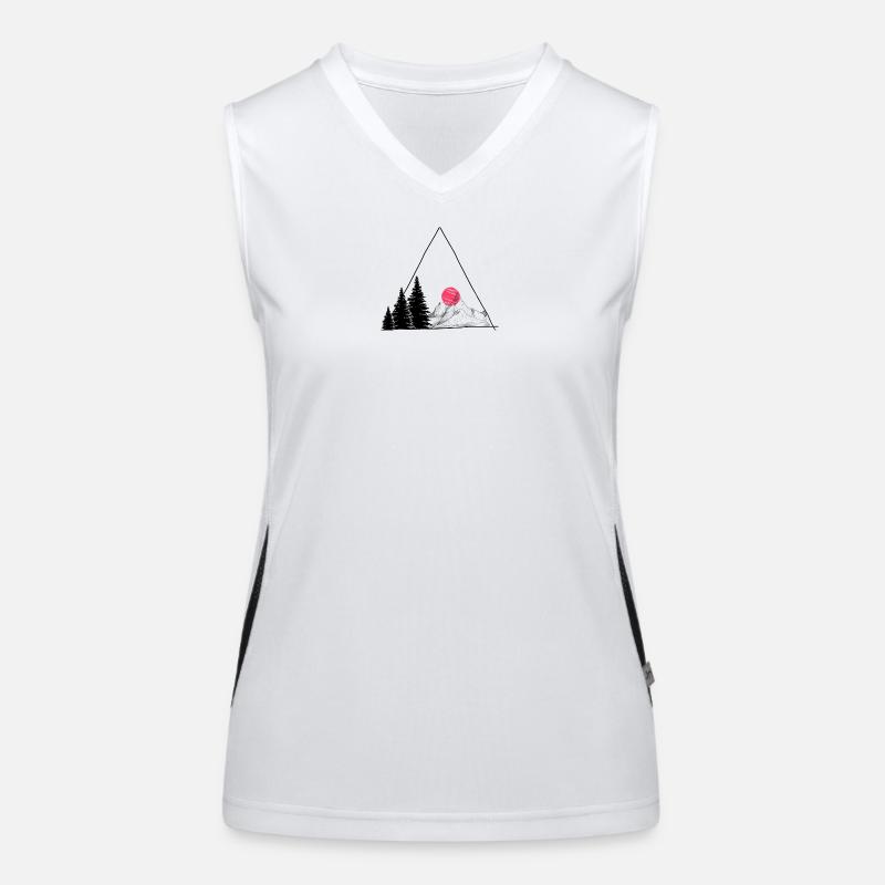 Neon Pink Kreis Blüte Funktionelles Kontrast-Tank Top für Frauen