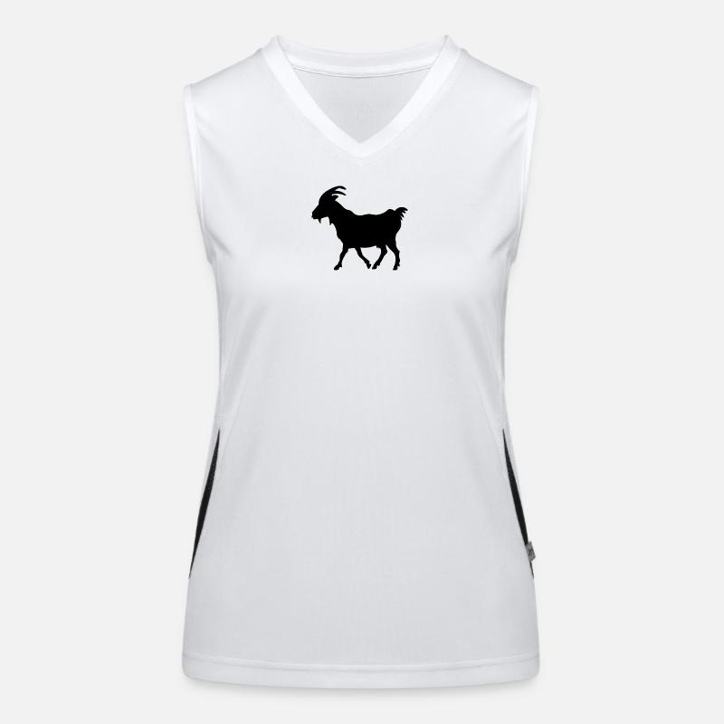 Ziege schwarz Funktionelles Kontrast-Tank Top für Frauen