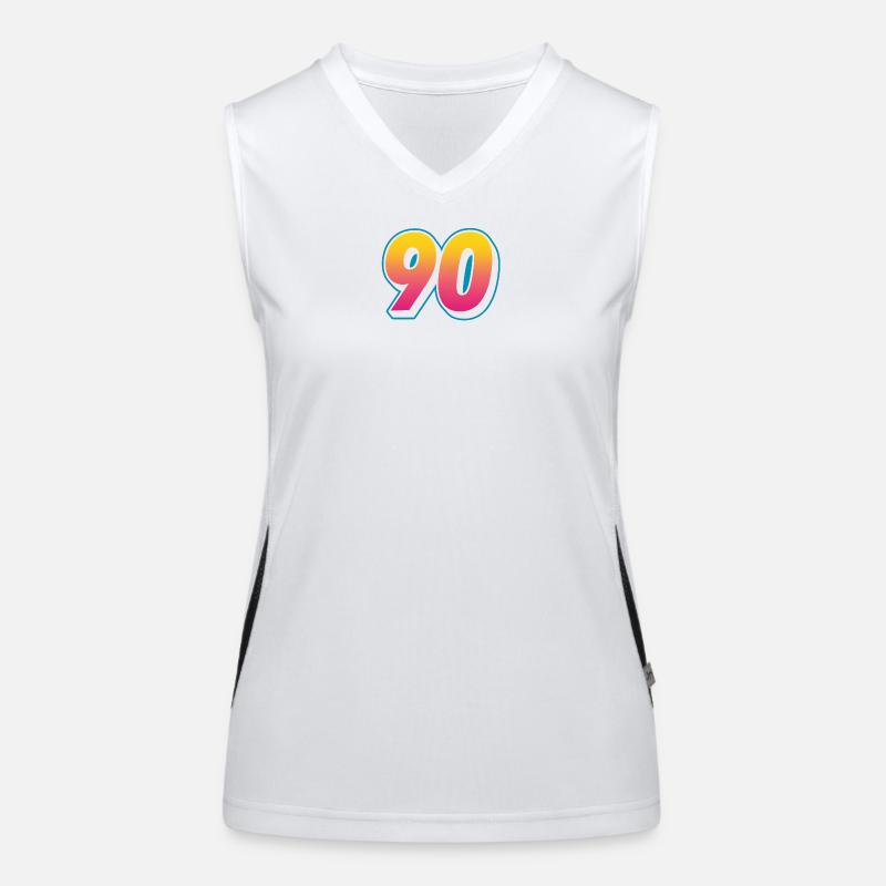 90er Gradient Jubeldesign Funktionelles Kontrast-Tank Top für Frauen