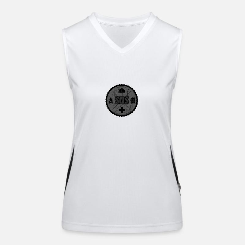 SOS Logo black Funktionelles Kontrast-Tank Top für Frauen