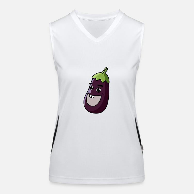 Eggplant comic - Women's Functional Contrast Tank Top - white/black