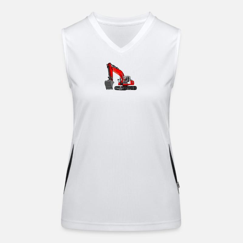 Bagger rot Funktionelles Kontrast-Tank Top für Frauen