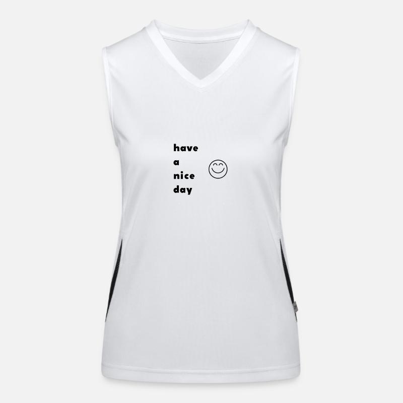 have a nice day Funktionelles Kontrast-Tank Top für Frauen
