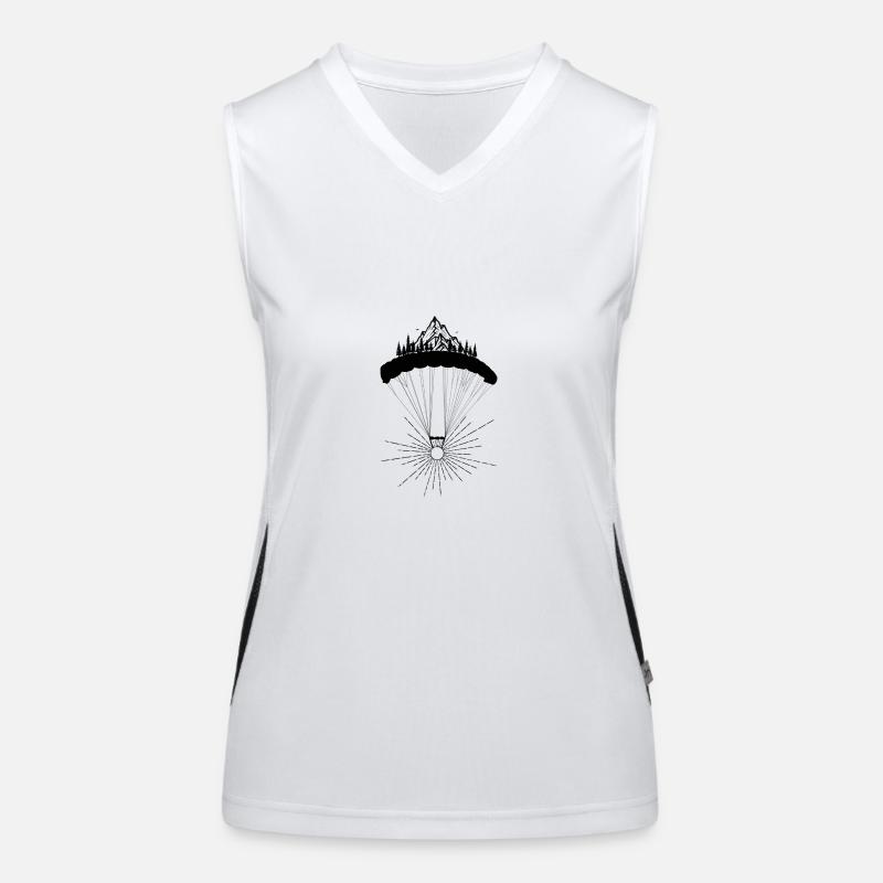 The sun while skydiving Women's Functional Contrast Tank Top