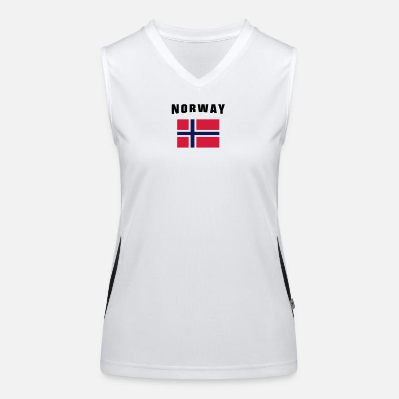 Norway Flag Débardeur respirant contrasté Femme