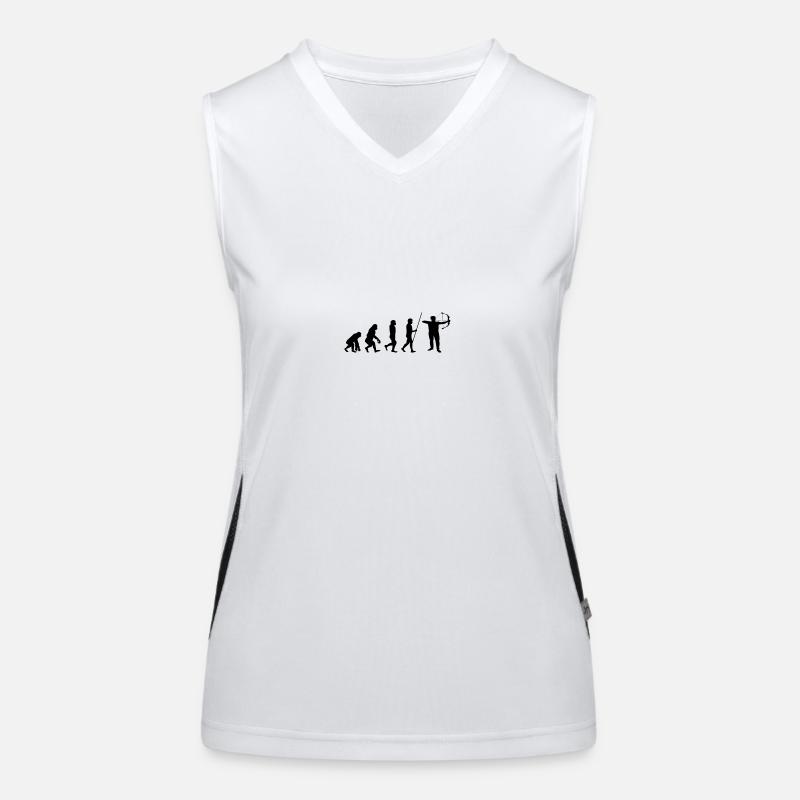 Bogenschießen Evolution Funktionelles Kontrast-Tank Top für Frauen