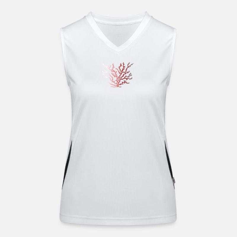 coralfantasy - Women's Functional Contrast Tank Top - white/black