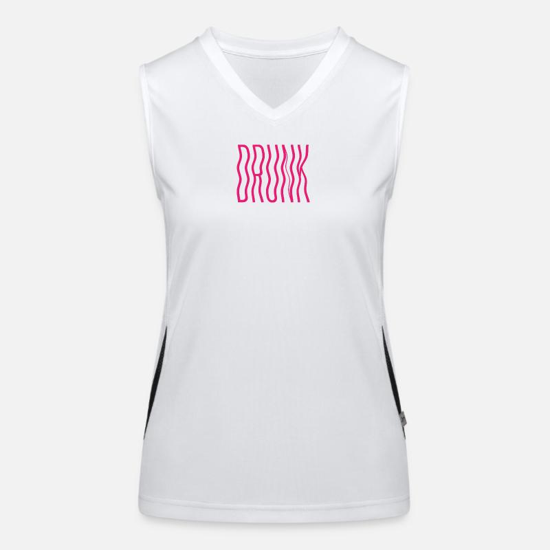Drunk – Distorted Party Vibe Women's Functional Contrast Tank Top